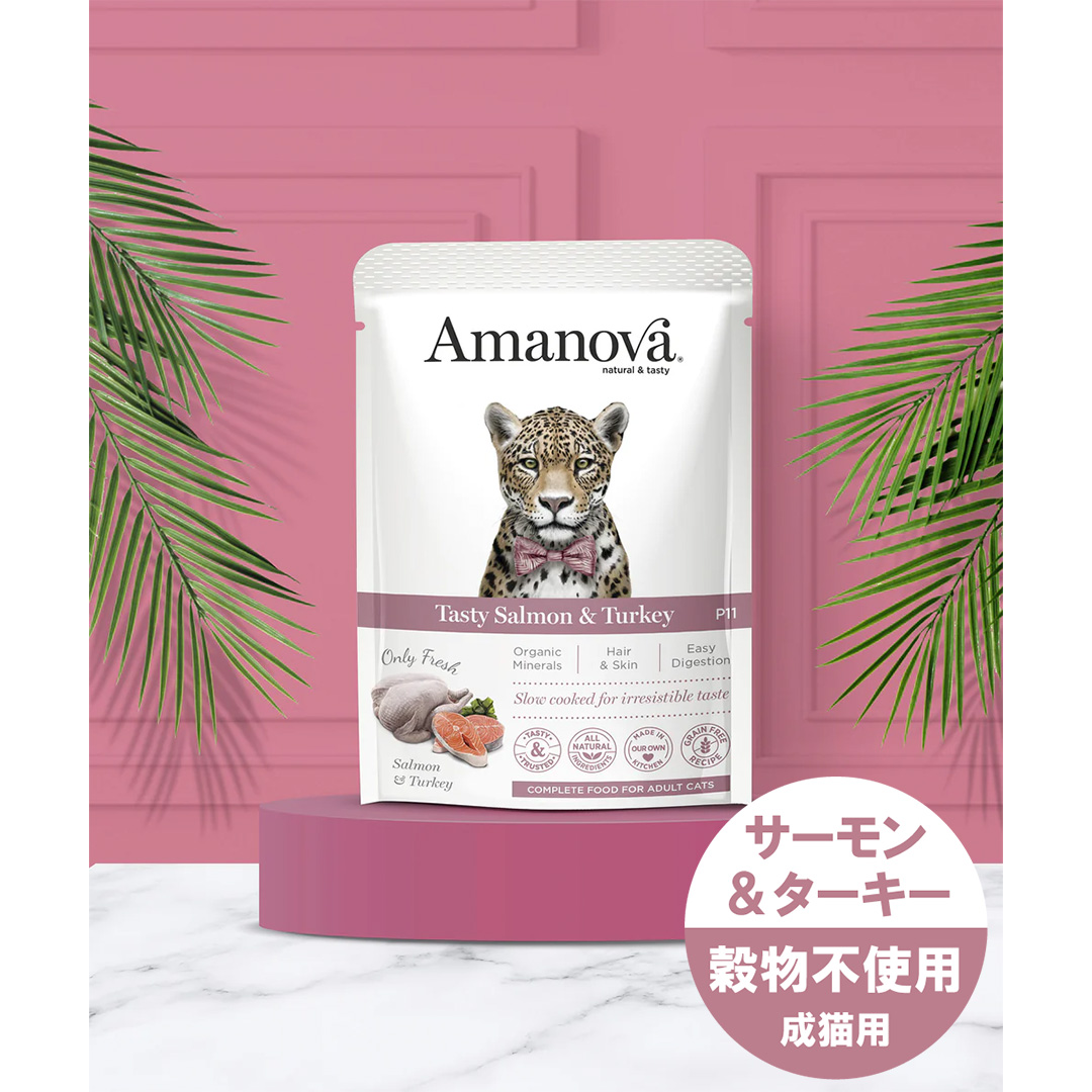 【AMANOVA】パウチ　テイスティ　サーモン　アンド　ターキー