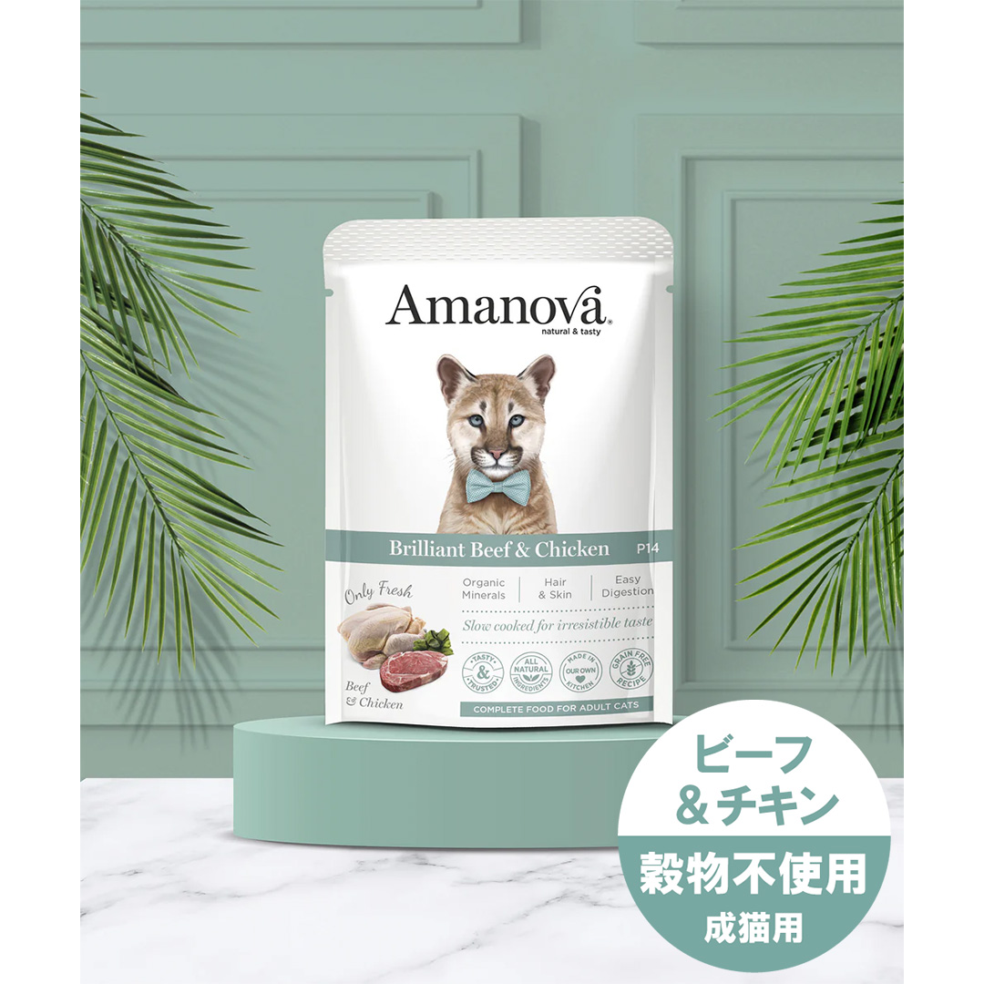 【AMANOVA】パウチ　ブリリアント　ビーフ　アンド　チキン