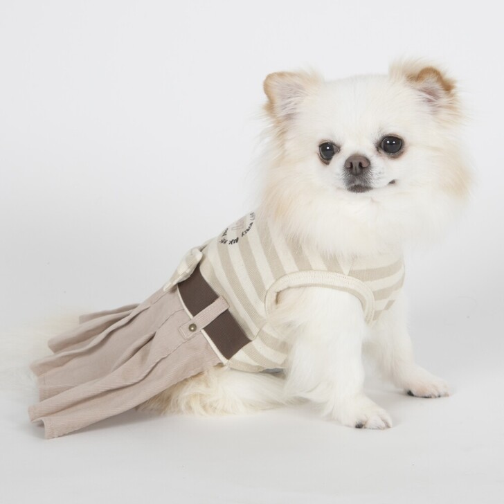 【Gemelli】プリーツコーデュロイワンピース