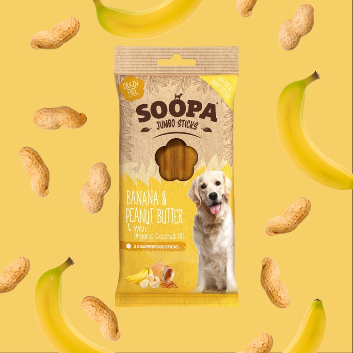 【Soopa】バナナ　アンド　ピーナッツバター　ジャンボ　スティック