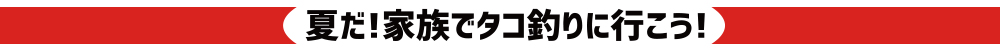 夏だ!家族でタコ釣りに行こう!