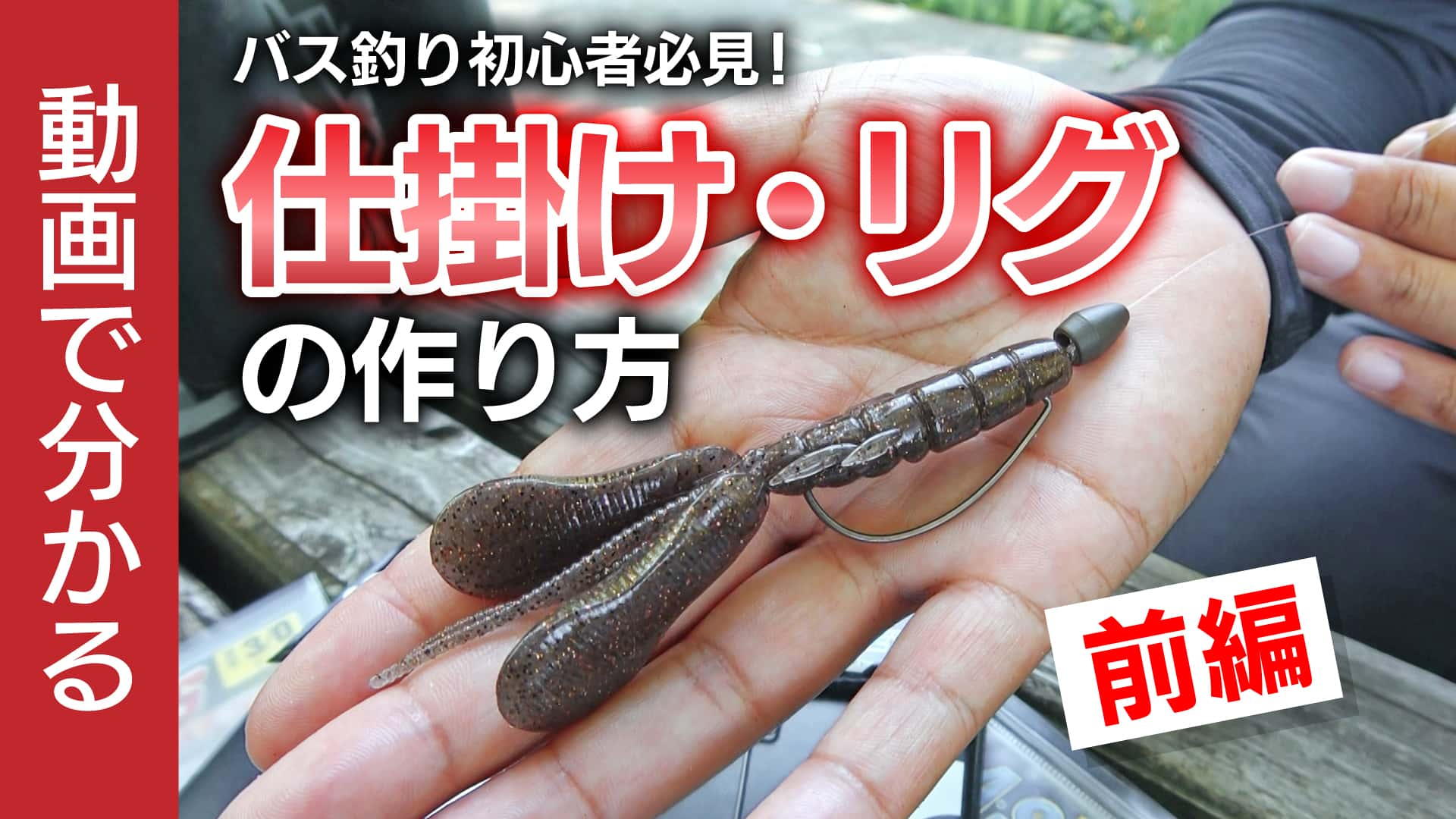 【動画で分かる】バス釣り初心者必見！仕掛け・リグの作り方