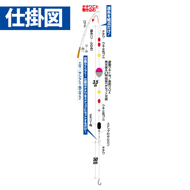 コンパクトロッド カンタンウキ釣りセット 堤防用｜製品情報