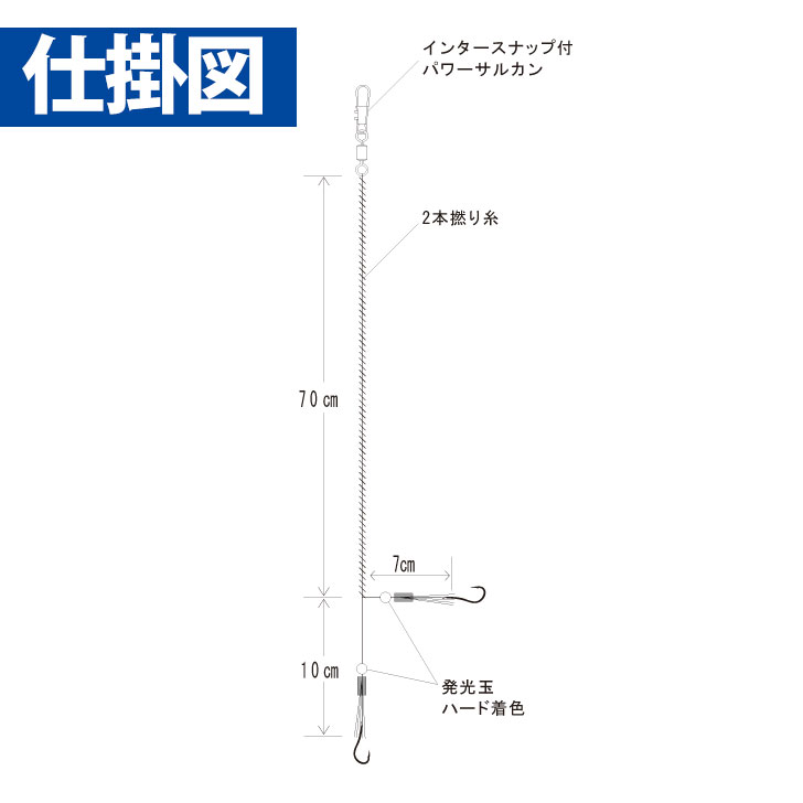 投げの達人 速潮カレイ 全身ブラック仕様 フェザー付｜製品情報