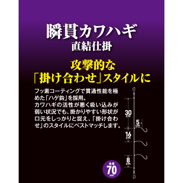 瞬貫カワハギ 直結式 ハゲ鈎 3本鈎2セット｜製品情報｜HAYABUSA
