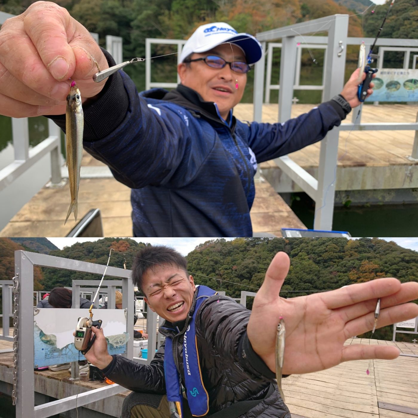 わかさぎ7～9cmを2名半日130匹弱
