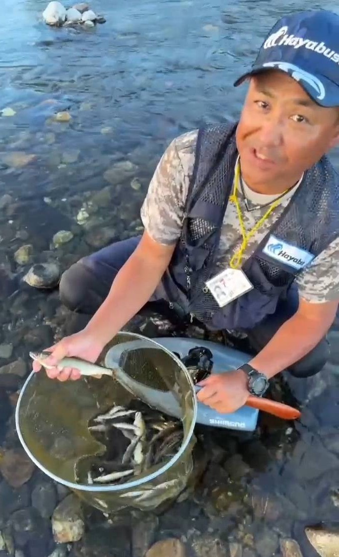 鮎(最大21㎝を頭に73匹)