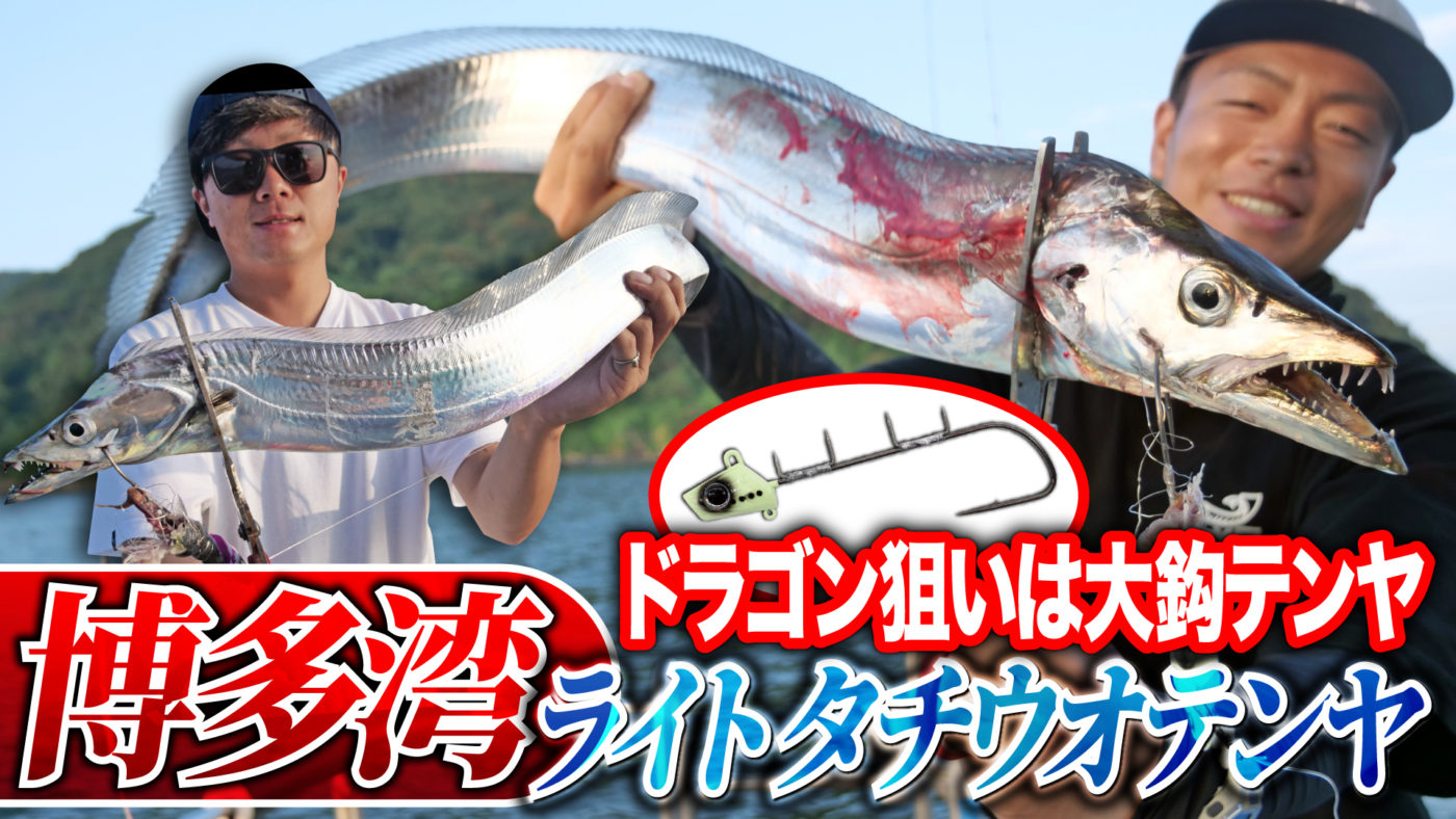 【ライトタチウオ】ドラゴンを狙って釣るなら大鈎テンヤ！？博多湾ドラゴンハンティング！