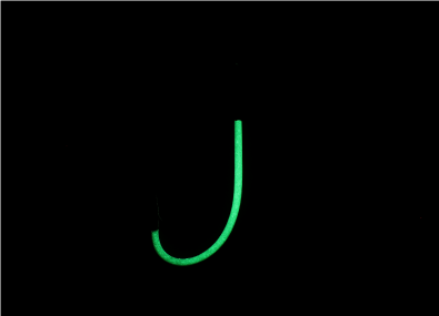 1.グリーン夜光 発光イメージ(蓄光時)