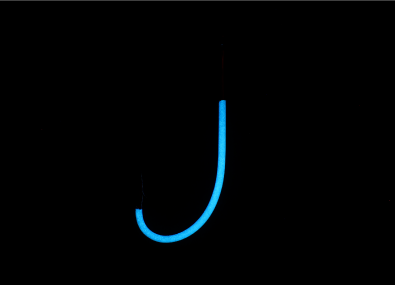 3.ブルー夜光 発光イメージ(蓄光時)
