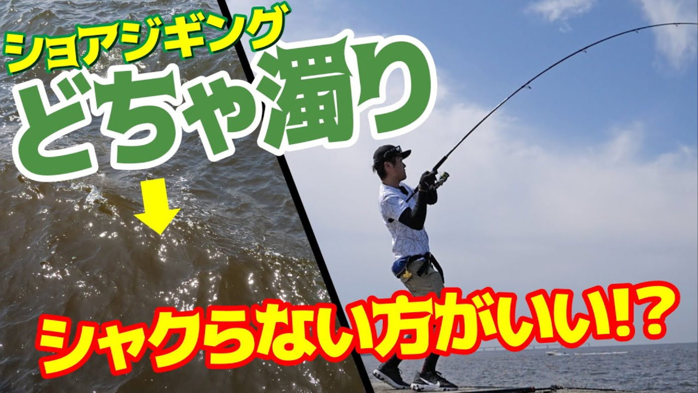 シャクらない方がいい⁉︎どちゃ濁りショアジギング ｜初夏の神戸沖堤防