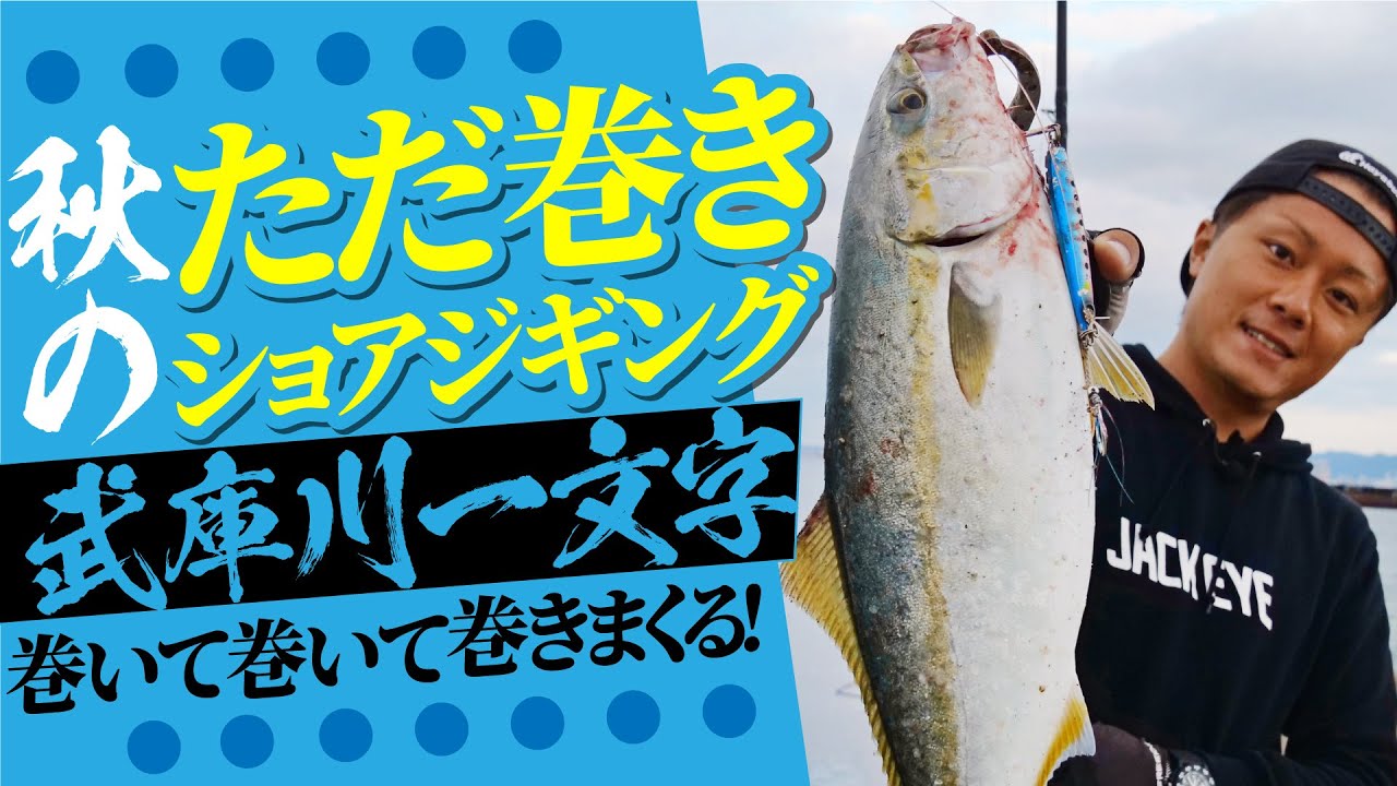 【武庫川一文字】秋のただ巻きショアジギング【巻いて巻いて巻きまくる!】