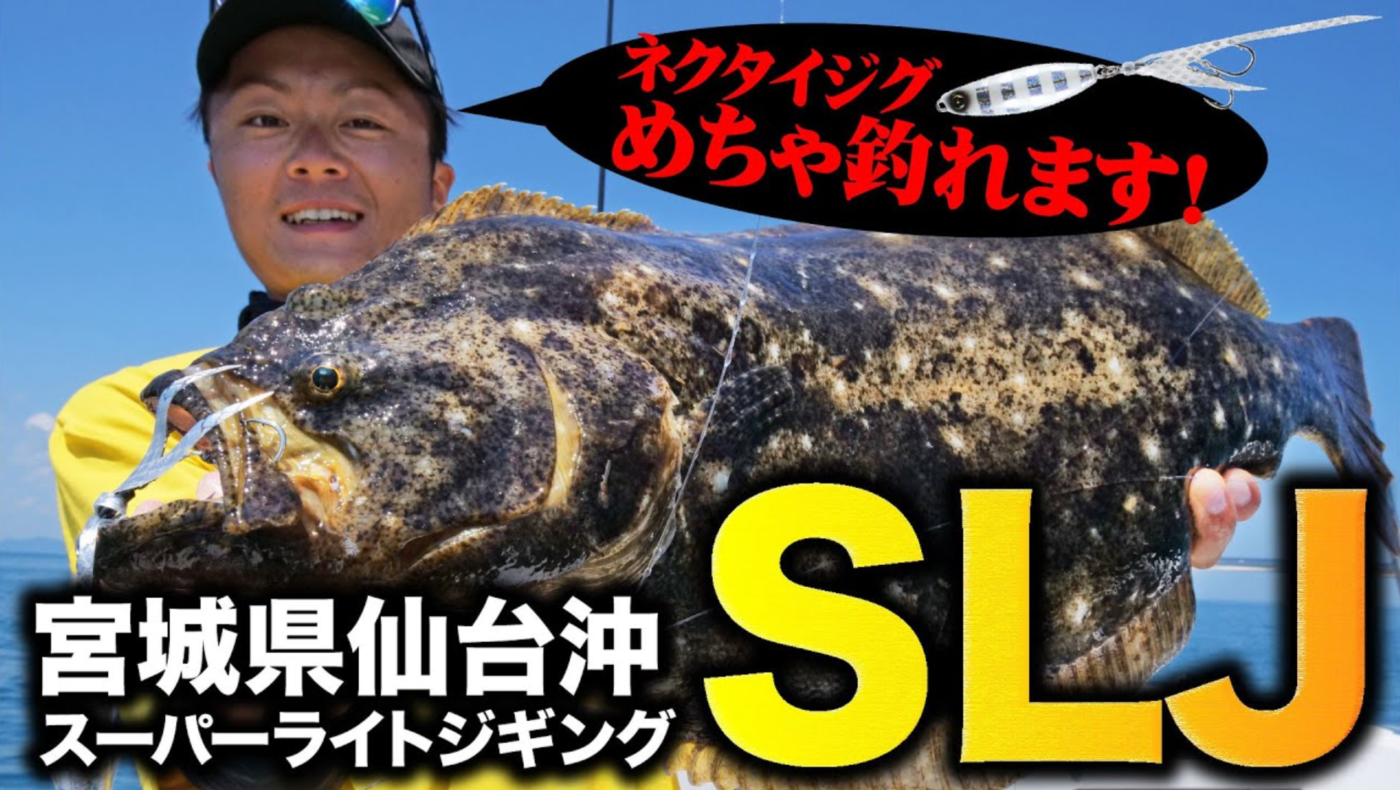 【ジャックアイ】ネクタイジグがめちゃ釣れる！宮城県・仙台沖で楽しむスーパーライトジギング！【ヒラメ】